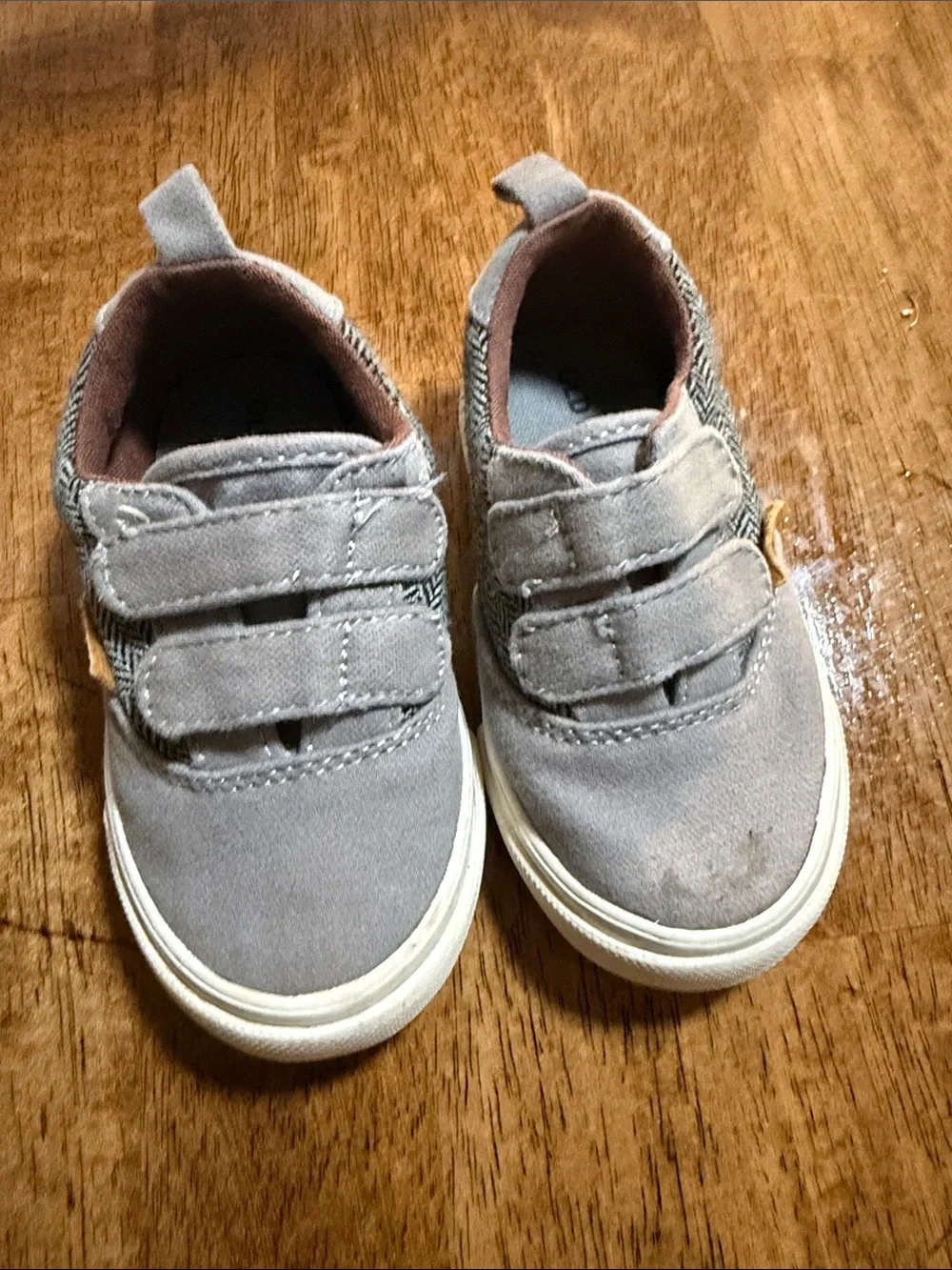 Kids Gray Velcro Sneakers